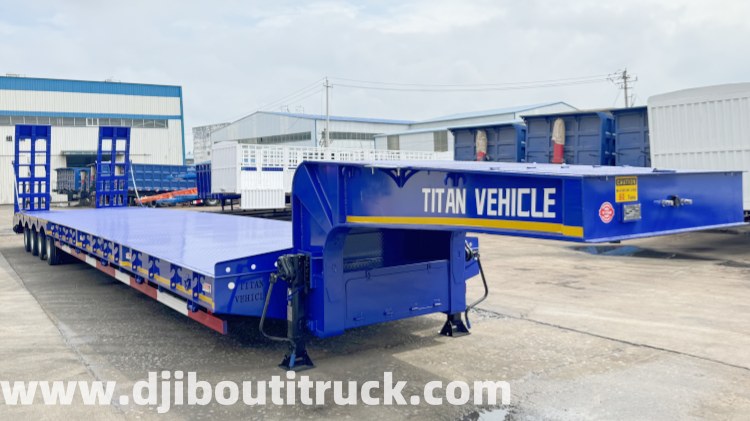 80 Tons 40 Ft Low Low Bed trailer for Sale in Djibouti