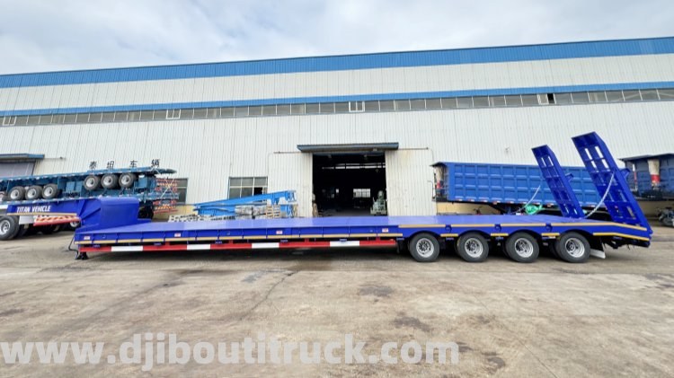 80 Tons 40 Ft Low Low Bed trailer for Sale in Djibouti