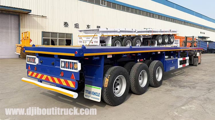 Heavy Duty Flatbed Trailer 3 Axle for Sale in Djibouti