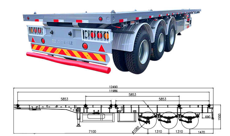 Semi Flatbed Trailer New | Flat Bed Semi Trailer for Sale in Djibouti