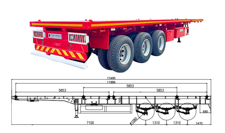 Semi Flatbed Trailer New | Flat Bed Semi Trailer for Sale in Djibouti