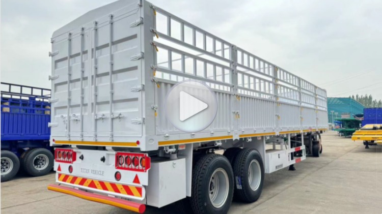 2 Axle Cargo Fence Semi Trailer For Sale In Djibouti