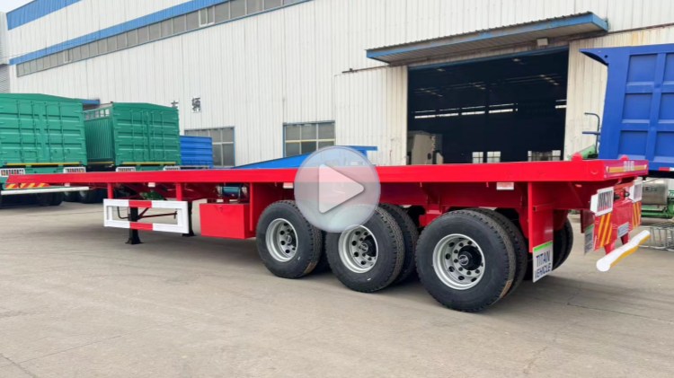 Tri Axle 60 Ton Flat Bed Trailer For Sale Near Me In Djibouti