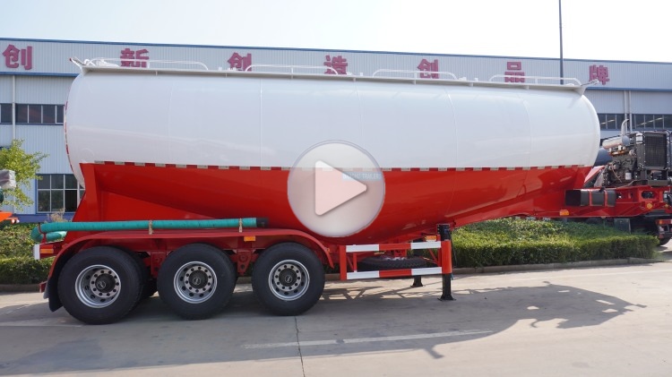 3 Axle 42 CBM Bulk Cement Tanker Trailer In DJIBOUTI Port