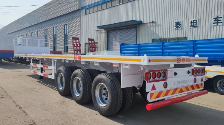 Tri Axle 40 ft Trailer | Flatbed Semi Trailer Price In Djibouti