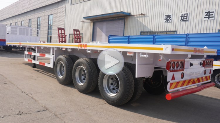 Tri Axle 40 ft Trailer | Flatbed Semi Trailer Price In Djibouti