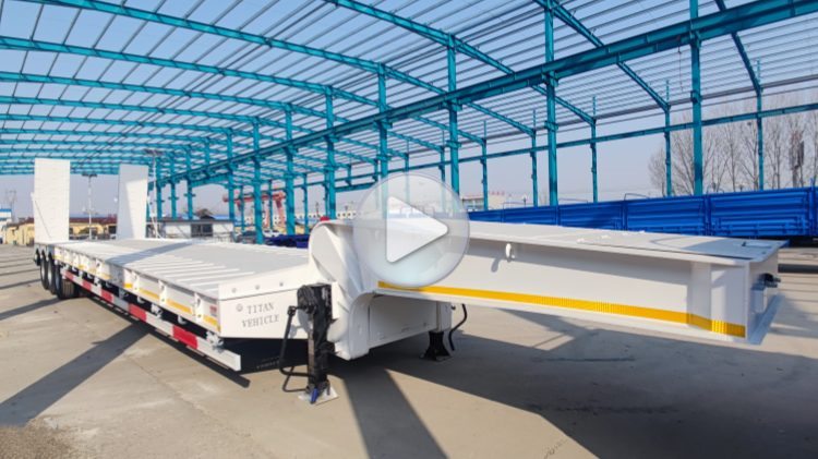 Tri Axle 80 Ton Semi Lowbed Trailer For Sale In Djibouti