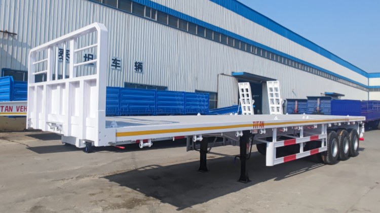 Tri Axle 40 ft Trailer | Flatbed Semi Trailer Price In Djibouti