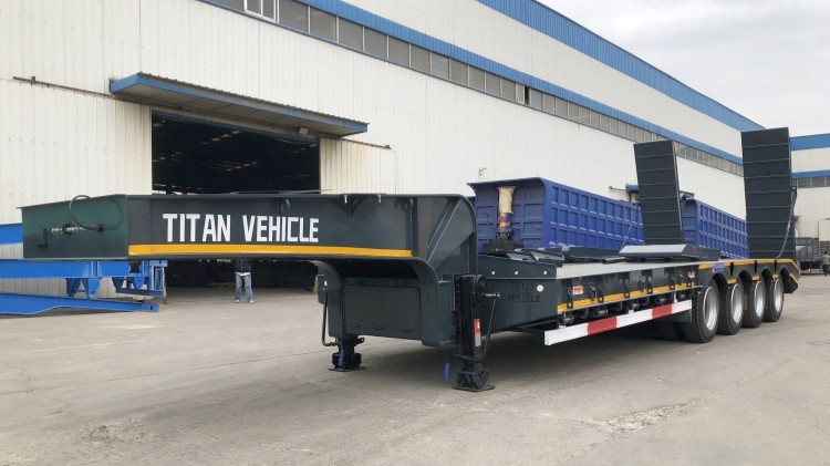 Heavy Load 40 ft Semi Low Bed Trailer In Djibouti