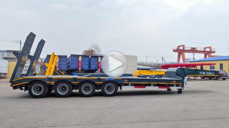 4 Axle 120 Tons Trailer Low Bed Lorry In Djibouti