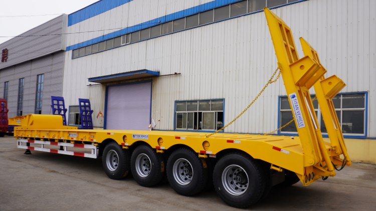 4 Axle 100 Ton Low Low Bed Trailer For Sale In DJIBOUTI Port