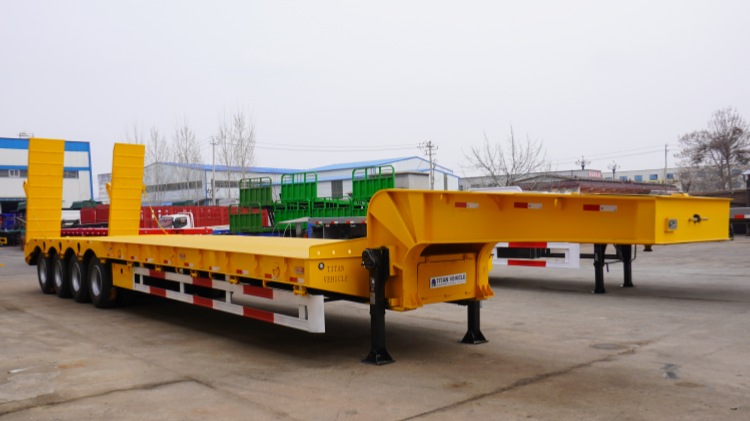 4 Axle 100 Ton Low Low Bed Trailer For Sale In DJIBOUTI Port