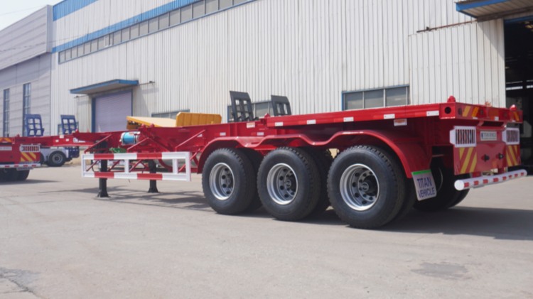 3 Axle 40 Ft Skeleton Trailer For Sale In Djibouti Port