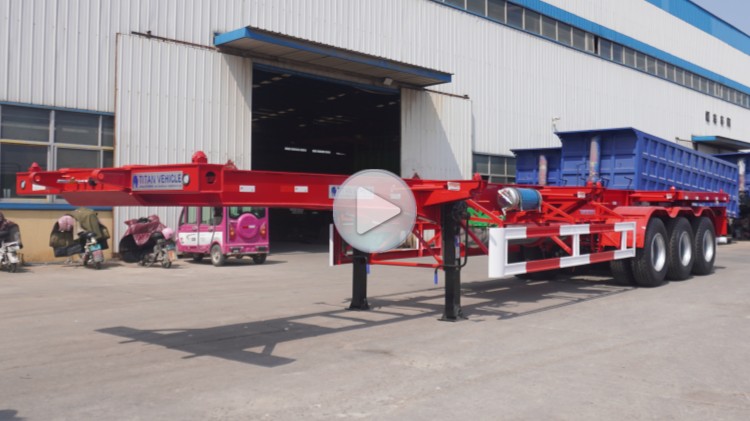 3 Axle 40 Ft Skeleton Trailer For Sale In Djibouti Port