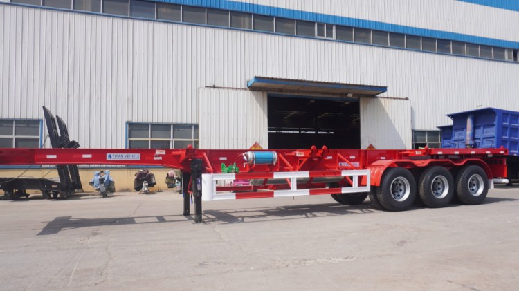 3 Axle 40 Ft Skeleton Trailer For Sale In Djibouti Port