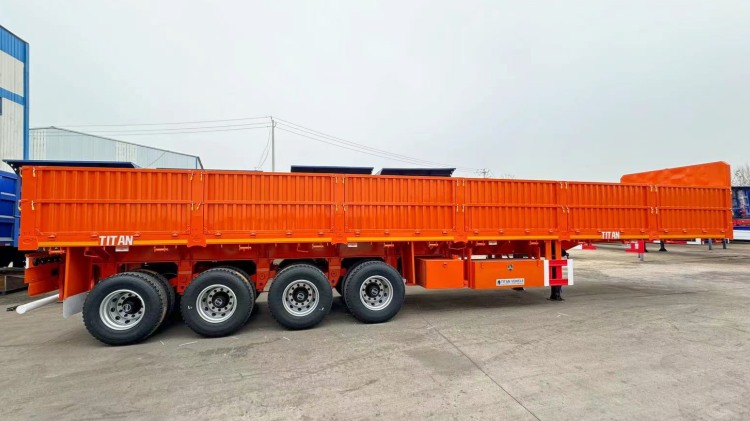 4 Axle 80 Tons Drop Side Trailer Manufacturer In Djibouti