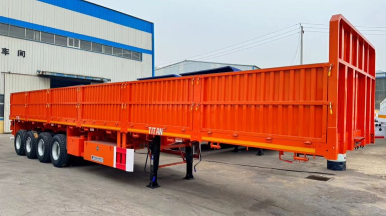 4 Axle 80 Tons Drop Side Trailer Manufacturer In Djibouti