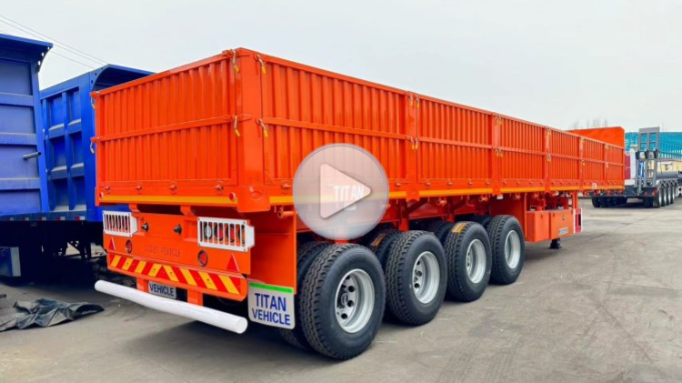 4 Axle 80 Tons Drop Side Trailer Manufacturer In Djibouti