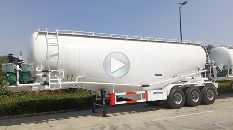 3 Axle 30 CBM Bulk Cement Tank Semi Trailer In Djibouti