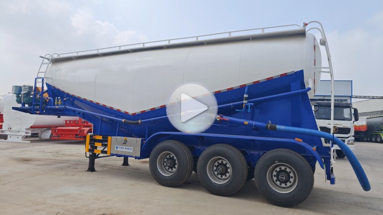 3 Axle 50 CBM Cement Tanker Semi Trailer In Djibouti Port