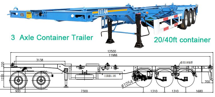 40 Ft Container Chassis Dimensions in Djibouti