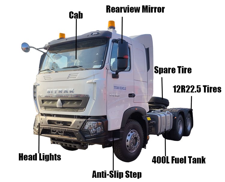 Howo T7H Sinotruk Tractor Head | Howo Truck Price in Djibouti