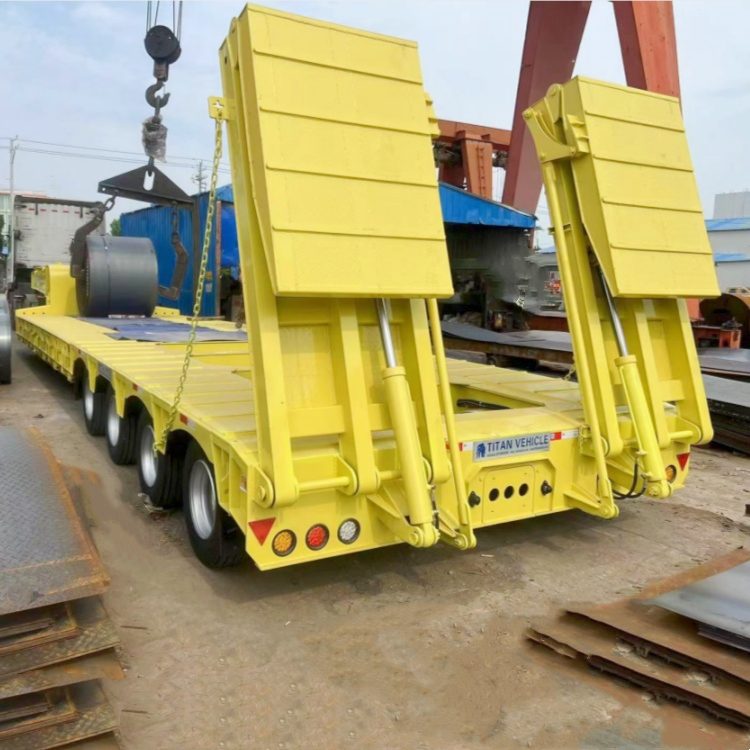 4 Line 8 Axles 150 Tons Heavy Load Low Bed Trailers