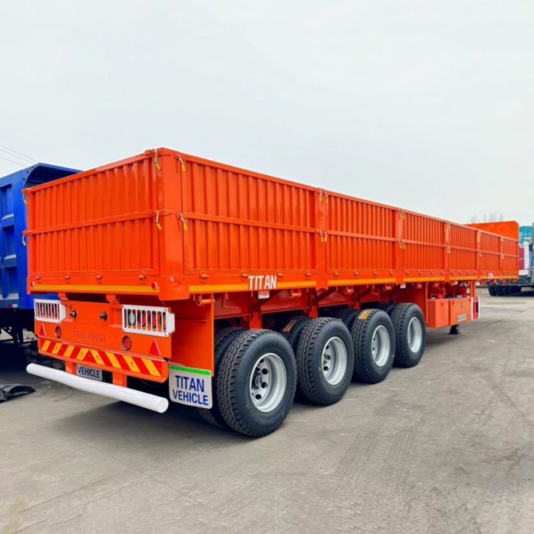 4 Axle 80 Tons Drop Side Trailer