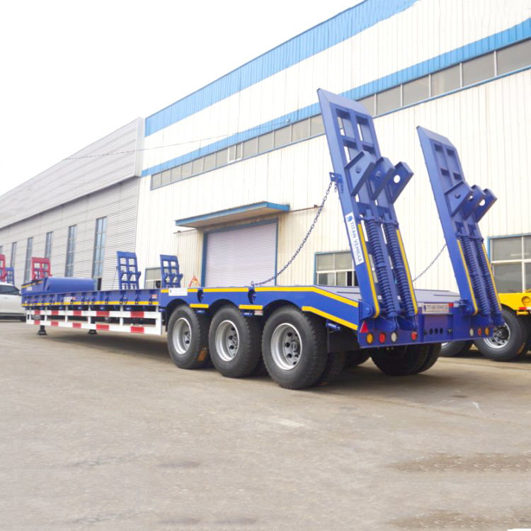 3  Axles 60 Tons Lowbed Trailer Transport