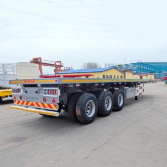 3 Axle 40 Ft Flatbed Trailers For Semi Trucks